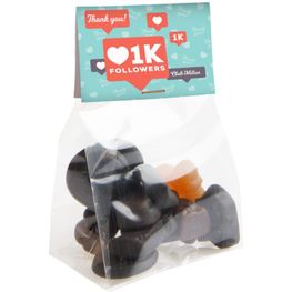 Produktabbildung Blockbeutel mit Topkarte und 50 g Süssigkeiten Blockbeutel mit Topkarte und 50 g Süssigkeiten