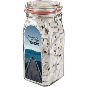 Großes Weckglas 1,5 L mit Süßigkeiten