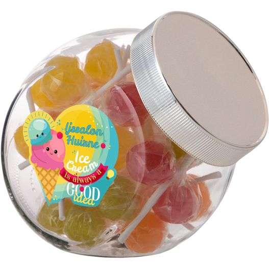 Produktabbildung Medium Glas 0,9 Liter gefüllt mit Süßigkeiten Medium Glas 0,9 Liter gefüllt mit Süßigkeiten (Bild 1)
