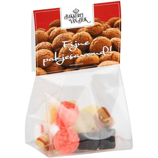Produktabbildung Blockbeutel mit Topkarte und 50 g Süssigkeiten Blockbeutel mit Topkarte und 50 g Süssigkeiten (Bild 1)