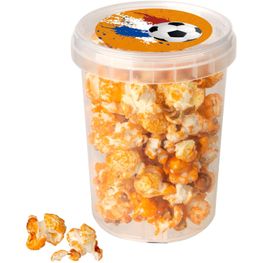 Kleiner Eimer mit Orangefarbenem Popcorn