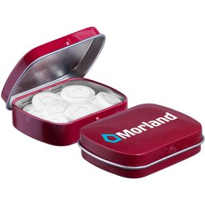 Mini Klappdeckeldose Logo Pfefferminz