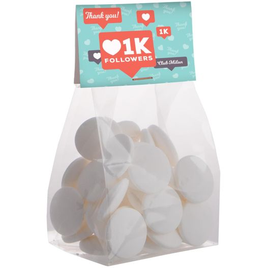 Produktabbildung Blockbeutel mit Topkarte und 100 g Süssigkeiten Blockbeutel mit Topkarte und 100 g Süssigkeiten (Bild 1)