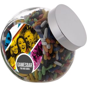 Großes Glas 2 Liter gefüllt mit Süßigkeiten