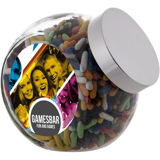 Großes Glas 2 Liter gefüllt mit Süßigkeiten (Bild 1)