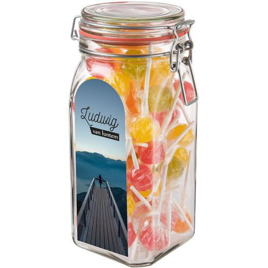 Großes Weckglas 1,5 L mit Süßigkeiten (Bild 1)