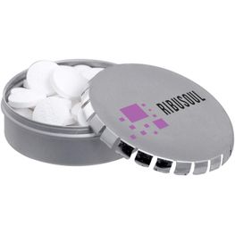 Produktabbildung Klick-Klack Dose gefüllt mit Pfefferminz in Standardform Klick-Klack Dose gefüllt mit Pfefferminz in Standardform