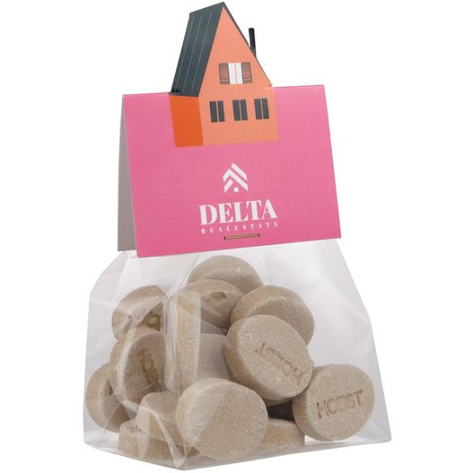 Blockbeutel mit Headerkarte in Ihrer eigenen Form und 50 Gramm Süßigkeiten (Bild 1)