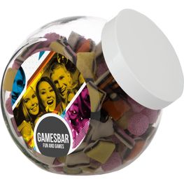 Großes Glas 2 Liter gefüllt mit Süßigkeiten