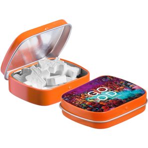 Mini Klappdeckeldose mit Form Pfefferminz