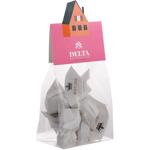 Blockbeutel mit Headerkarte in Ihrer eigenen Form und 50 Gramm Süßigkeiten (Bild 1)