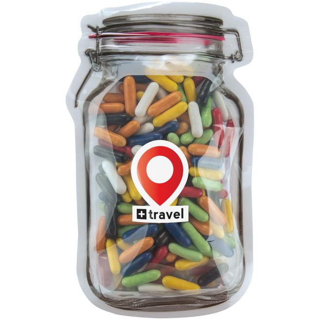 Briefkasten-"Weckglas" midi mit Süssigkeiten