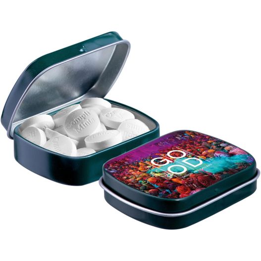 Mini Klappdeckeldose mit Form Pfefferminz (Bild 1)