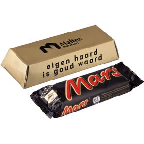 Goldbarren mit Schokoriegel