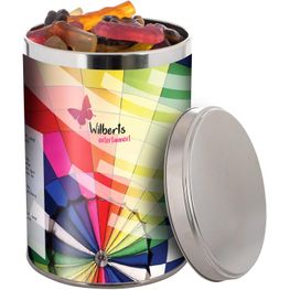 Produktabbildung Große Dose 1,3 Liter, gefüllt mit Süßigkeiten Große Dose 1,3 Liter, gefüllt mit Süßigkeiten