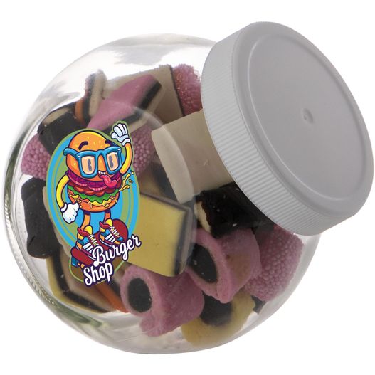 Kleines Glas 0,4 Liter gefüllt mit Süßigkeiten (Bild 1)