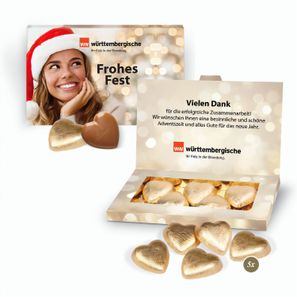 Präsentbox "Business" mit Lindt Schokoherzen