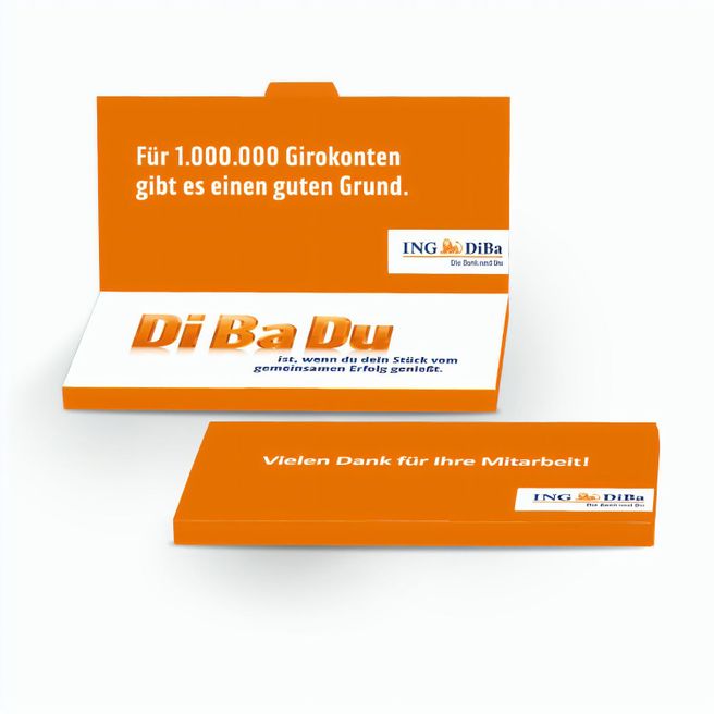 Grußkarte mit Schokoladentafel von Lindt