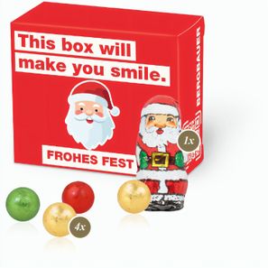 Santa Werbebox mit Fairtrade® Schokolade