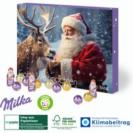 Adventskalender Milka „Edition“, Inlay aus Papierfaser