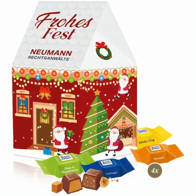 3D Präsent "Haus" mit Ritter SPORT Schokowürfel