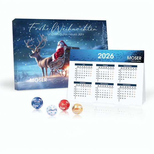 Produktabbildung „2 in 1“ Marken-Adventskalender Lindt Lindor Minis mit Jahresplaner „2 in 1“ Marken-Adventskalender Lindt Lindor Minis mit Jahresplaner