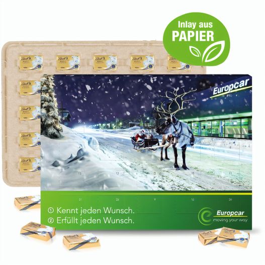 Wand-Adventskalender Lindt "Select Edition", Inlay aus Papier (Bild 1)