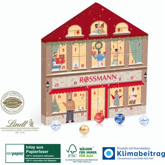 Adventskalender Lindt „Weihnachtshaus“ Organic (Bild 1)