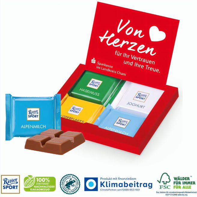 Grußkarte mit Ritter Sport Schokolade