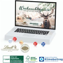 Adventskalender „Laptop“ Lindt Organic mit Lindt Minis