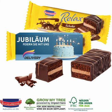 Mini Kuchen mit Werbebanderole