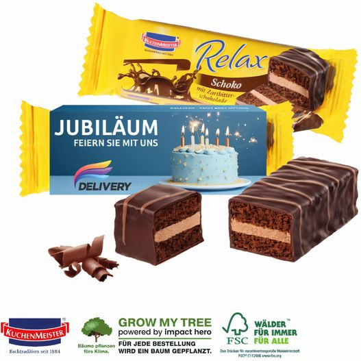 Produktabbildung Mini Kuchen mit Werbebanderole Mini Kuchen mit Werbebanderole (Bild 1)