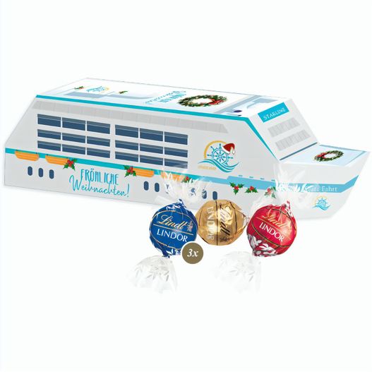 3D Präsent "Schiff" mit Lindor Pralinés (Bild 1)