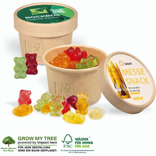 Werbe Fruchtgummi Paperbox mit Einleger (Bild 1)