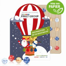 Adventskalender "individuelle Kalenderform" mit Lindt Schokolade