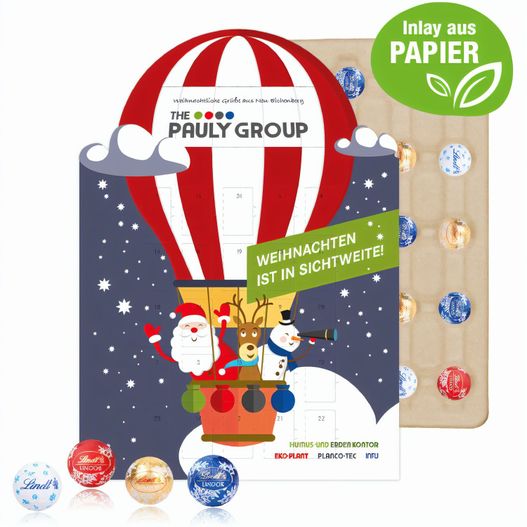 Adventskalender "individuelle Kalenderform" mit Lindt Schokolade (Bild 1)