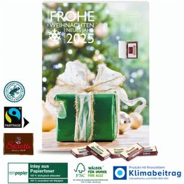 Wand-Adventskalender Organic mit Fairtrade-Kakao
