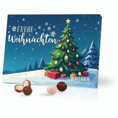 Tisch-Adventskalender mit Brandt Knusperkugeln