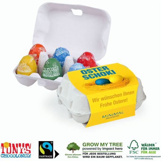 Schoko-Eier 6er mit Tony´s Schokolade (Bild 1)