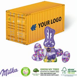 Produktabbildung 3D Präsent Container Ostern mit Schokoladenmischung von Milka 3D Präsent Container Ostern mit Schokoladenmischung von Milka