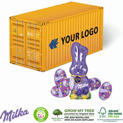 3D Präsent Container Ostern mit Schokoladenmischung von Milka