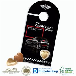 Schokokarte "Türanhänger" mit Lindt Herz