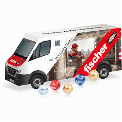 Produktabbildung 3D Adventskalender "Transporter" mit Lindt Schokolade 3D Adventskalender "Transporter" mit Lindt Schokolade