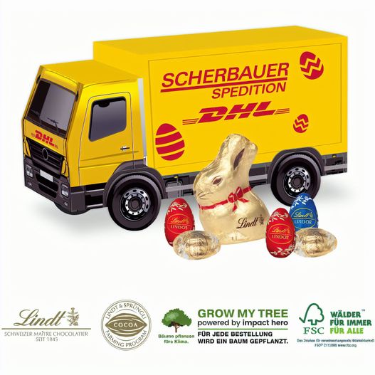 3D Präsent LKW Ostern mit Schokoladenmischung von Lindt (Bild 1)