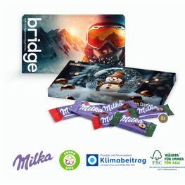Milka Schokotäfelchen in Präsentbox