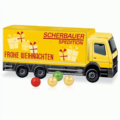Produktabbildung 3D Adventskalender "LKW" mit Fairtrade® Schokolade 3D Adventskalender "LKW" mit Fairtrade® Schokolade