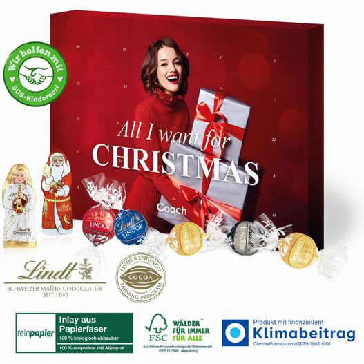 Adventskalender Lindt Lindor, Inlay aus Papierfaser (Bild 1)