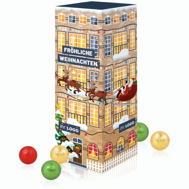 Adventskalender "Turm" mit Fairtrade® Schokolade