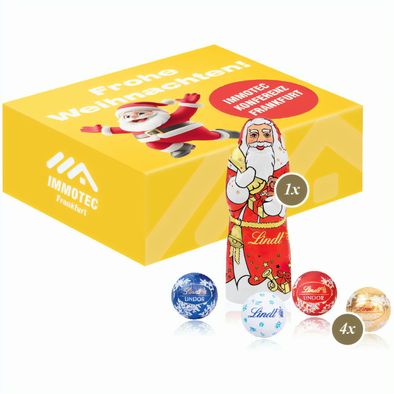 Produktabbildung Santa Werbebox mit Lindt Minis und Nikolaus Santa Werbebox mit Lindt Minis und Nikolaus