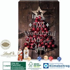 Wand-Adventskalender Lindt „Gourmet Edition“ Organic